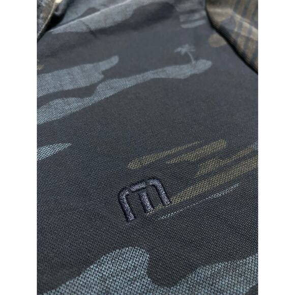 TravisMathew Golf Polo Shirt Men’s Small Camo Print Performance Stretch Tee - Picture 8 of 9